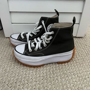 Forest green high top converse